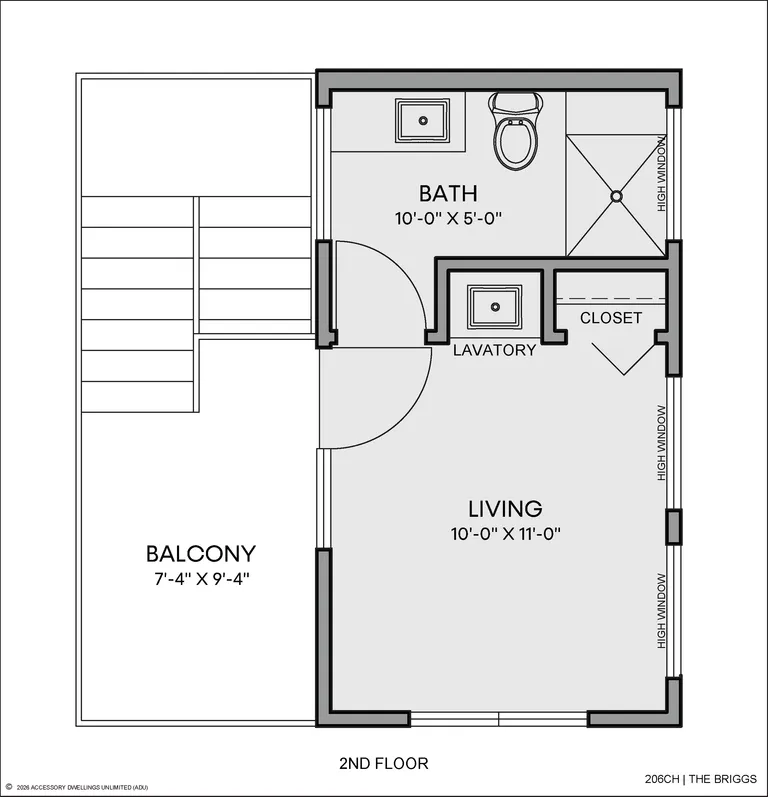 The Briggs floorplan, unit above